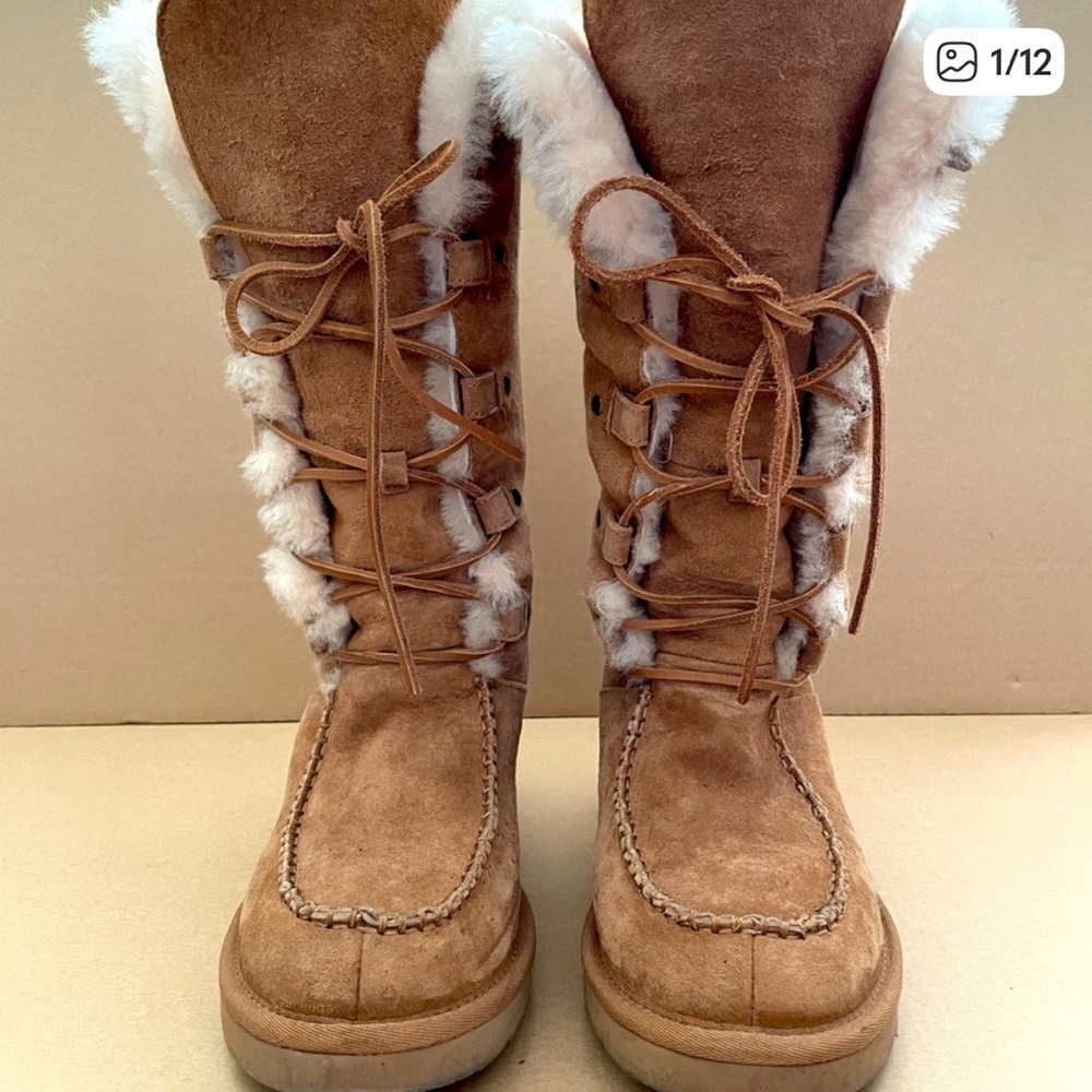 Ugg Uptown Chestnut Winter Lace-Up Boots